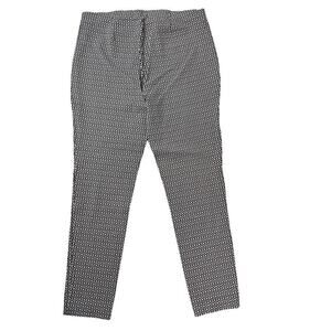 MICHAEL Michael Kors Black/White Stretch Cotton Skinny Slim Ankle  Pants XL